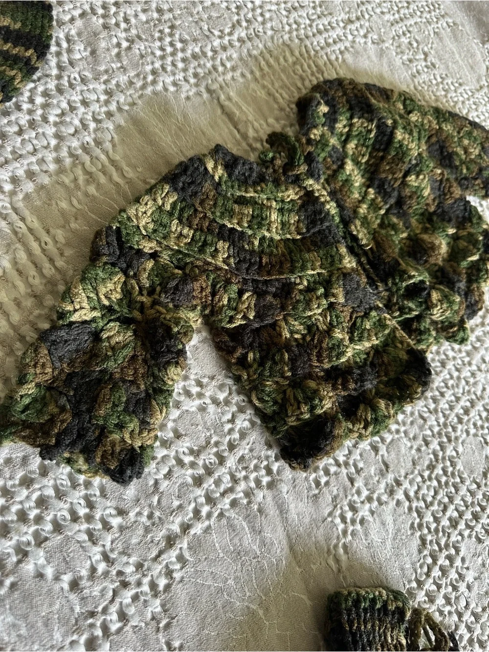 Handmade Camouflage Baby Knit Set